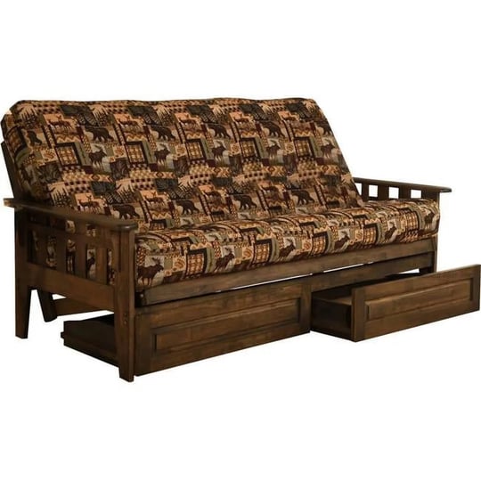 templeton-tucson-rustic-walnut-futon-frame-with-peters-cabin-mattress-storage-drawers-full-size-1