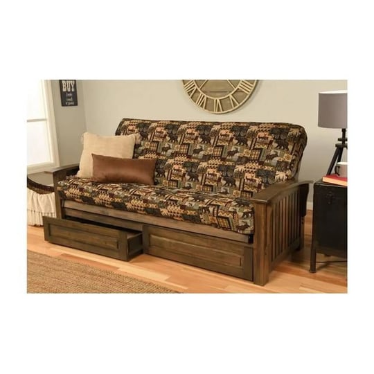 templeton-washington-rustic-walnut-futon-frame-with-peters-cabin-mattr-1