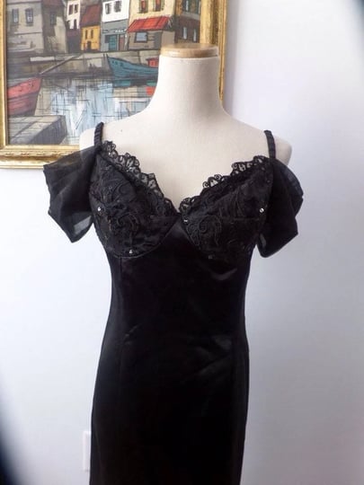 theflyinghostess-vintage-black-satin-gown-french-style-courtesan-cabaret-steampunk-1