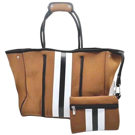 toami-tg10316-neoprene-tote-bag-stripe-white-brown-1