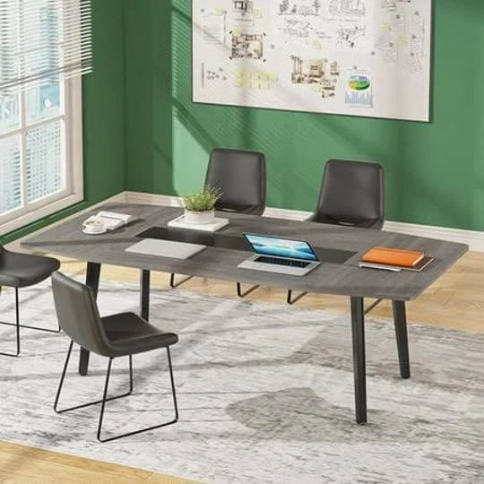 tribesigns-6ft-conference-table-70-8l-x-35-4w-x-29-5h-inches-boat-shaped-meeting-table-gray-1