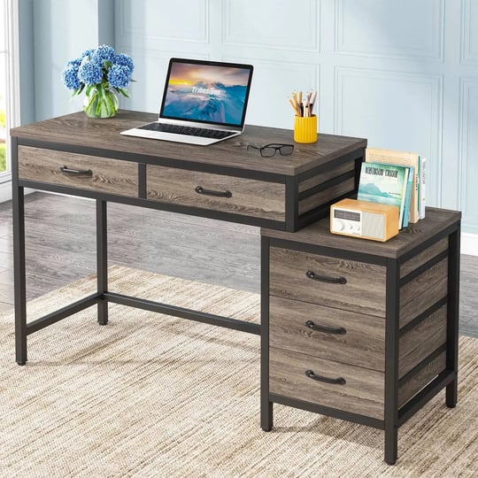 tribesigns-computer-desk-with-5-drawers-study-writing-table-with-reversible-file-drawer-cabinet-for--1