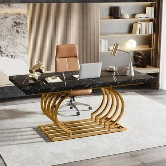 tribesigns-executive-office-desk-modern-63-inch-computer-desk-with-gold-metal-frame-and-black-faux-m-1
