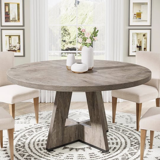 tribesigns-round-dining-table-for-4-47-inch-grey-kitchen-table-small-dinner-table-farmhouse-wood-kit-1
