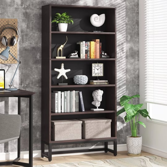 tribesigns-tall-bookcase-and-bookshelf-70-8-large-bookcases-organizer-with-5-tier-storage-shelves-he-1