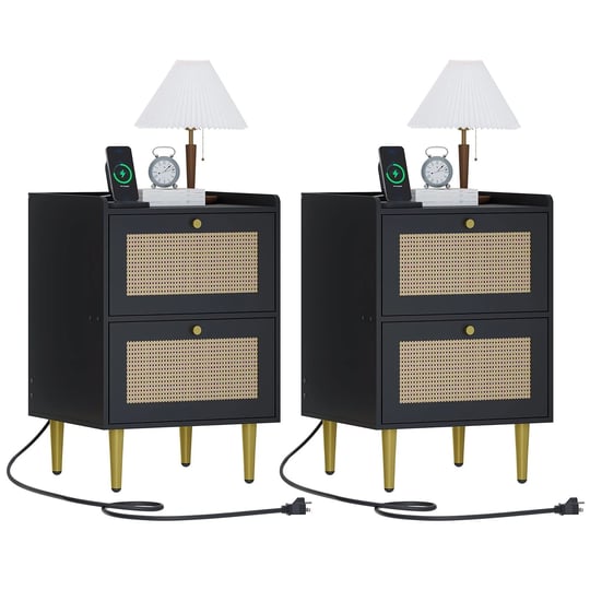 trifeble-nightstand-set-of-2-black-night-stands-with-charging-station-and-2-rattan-decor-drawers-woo-1