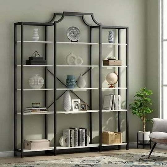 triple-wide-5-tier-gold-bookshelf-extra-large-gold-bookcase-with-metal-frame-freestanding-for-home-o-1