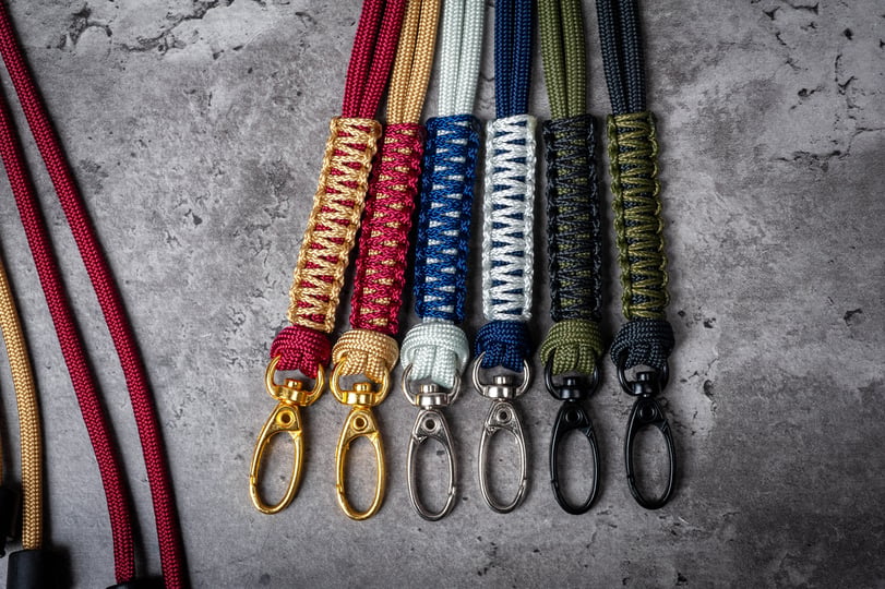 two-color-paracord-id-lanyard-with-breakaway-clasp-free-badge-holder-included-choose-from-105-colors-1