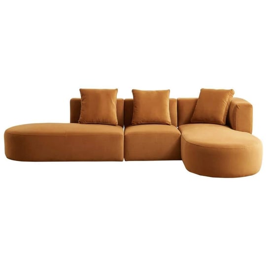 ulysses-mid-century-l-shaped-cognac-brown-velvet-right-facing-sectional-sofa-cym01914-1