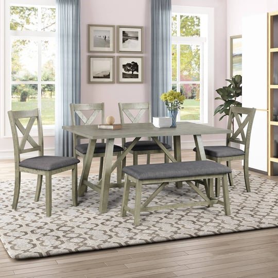 unbranded-6-piece-dining-table-set-rustic-stylegrey-1