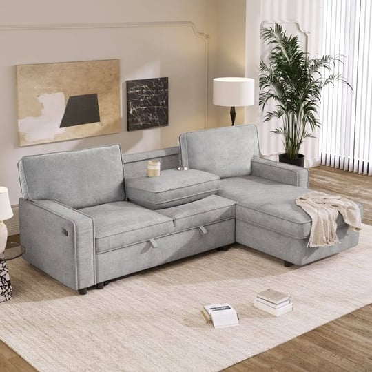 upholstery-sleeper-sectional-sofa-with-storage-space-usb-port-2-cup-holders-on-back-cushionsgrey-1