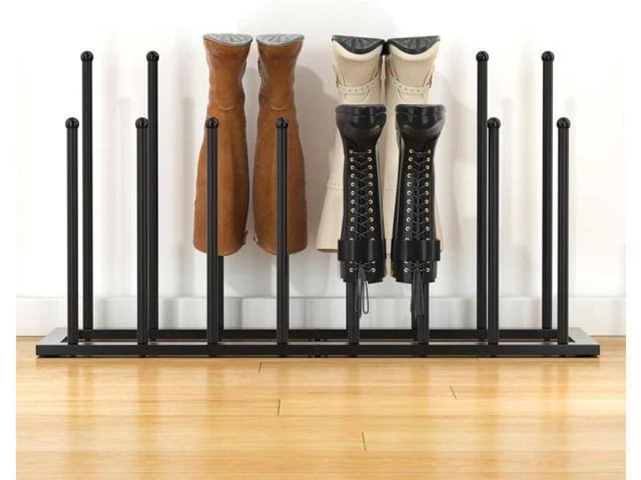 urban-deco-free-standing-shoe-racks-boot-organizer-for-tall-boots-black-metal-boot-rack-fit-for-8-pa-1