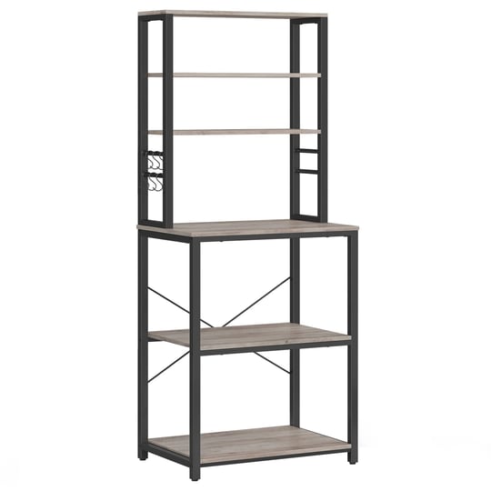 vasagle-coffee-bar-bakers-rack-for-kitchen-with-storage-6-tier-kitchen-shelves-with-6-hooks-microwav-1