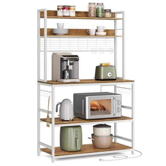 vasagle-hutch-bakers-rack-with-power-outlet-14-hooks-microwave-stand-adjustable-coffee-bar-with-meta-1
