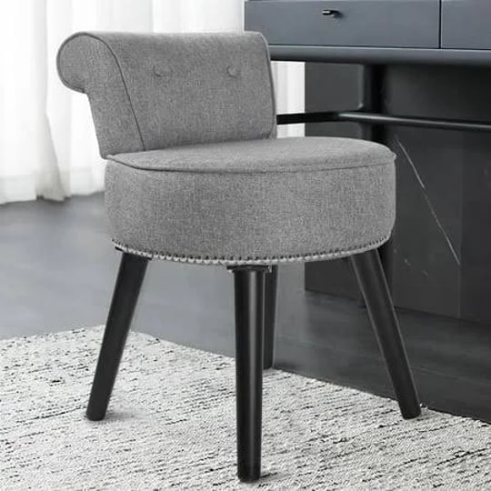 veikous-24-makeup-vanity-stool-round-padded-chair-w-wood-legs-and-low-back-indoor-grey-size-small-gr-1