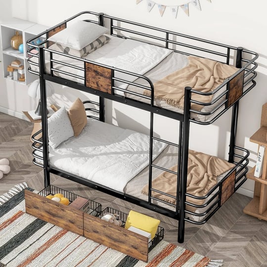 vilrocaz-twin-xl-over-twin-xl-metal-bunk-bed-with-mdf-board-guardrail-and-2-storage-drawers-industri-1