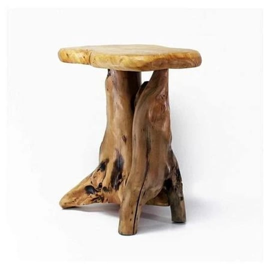 wancq-cedar-root-wood-log-side-table-end-table-rustic-primitive-natural-live-edge-as-pictures-1