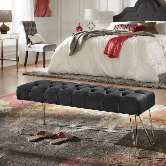 weston-home-addison-upholstered-bench-black-1