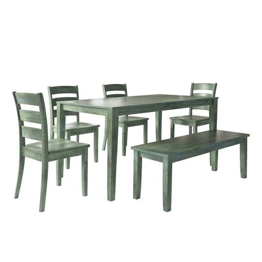 weston-home-lexington-dining-set-with-bench-and-4-ladder-back-chairs-dark-sea-green-size-medium-1