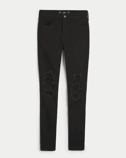 womens-high-rise-ripped-black-super-skinny-jeans-in-black-destroy-size-0-l-1-l-25w-from-hollister-1