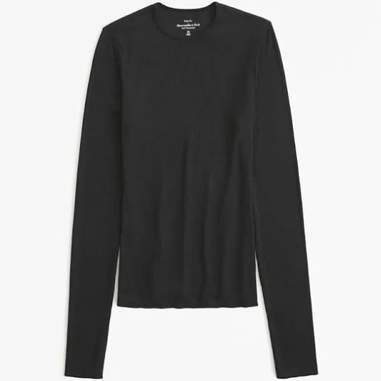 womens-long-sleeve-featherweight-rib-tuckable-top-in-black-size-xxs-abercrombie-fitch-1