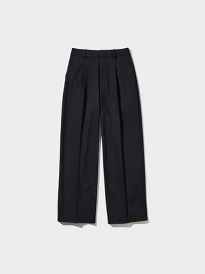 womens-pleated-wide-pants-black-2xs-uniqlo-us-1