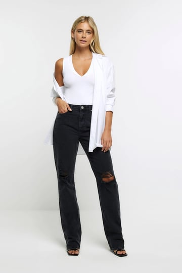 womens-river-island-high-rise-straight-ripped-jeans-black-1