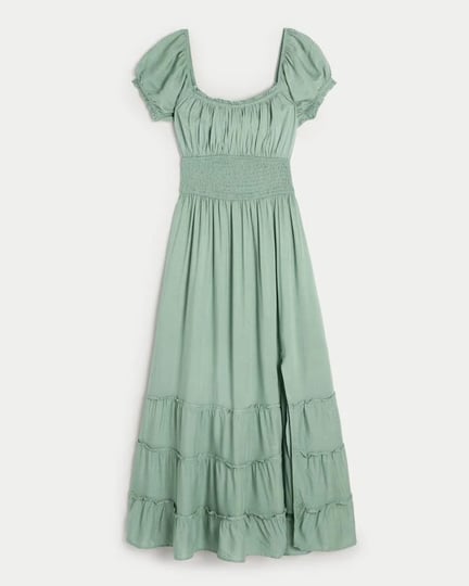 womens-saidie-short-sleeve-tie-back-midi-dress-in-dusty-jade-size-xs-from-hollister-1