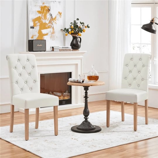 yaheetech-2pcs-classic-fabric-upholstered-dining-chair-beige-1