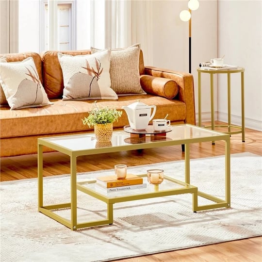 yaheetech-42-2-layer-coffee-table-tempered-glass-table-with-storage-gold-1