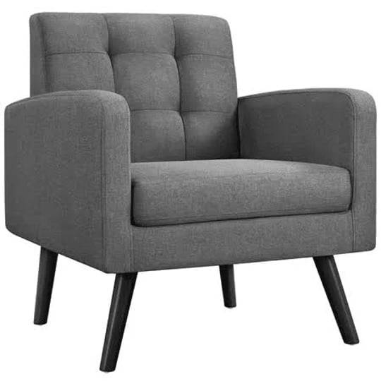 yaheetech-mid-century-fabric-arm-chair-tufted-accent-chair-with-wooden-leg-dark-gray-size-28-5-large-1