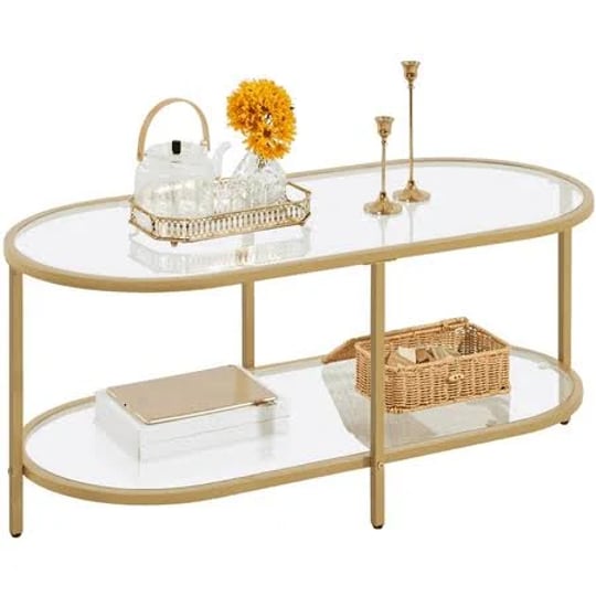 yaheetech-modern-2-layer-oval-coffee-table-with-clear-glass-gold-size-41-7l-19-7w-17-3h-1