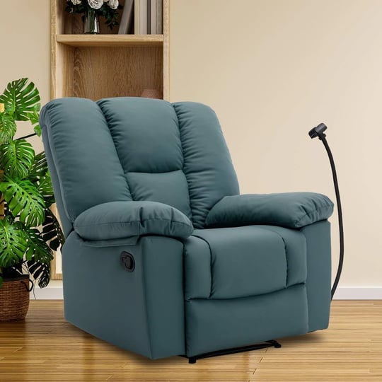 yingj-38-in-w-green-technical-leather-upholstered-manual-oversized-recliner-with-storage-hzlagm-hz-p-1