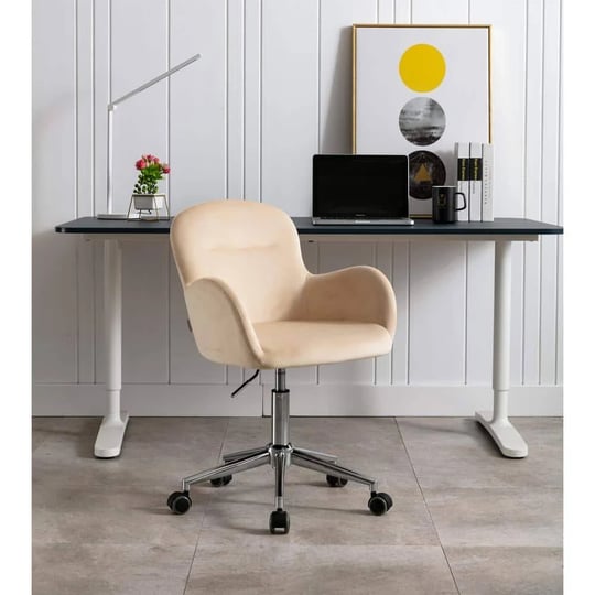 youth-kids-beige-velvet-swivel-shell-modern-home-office-desk-computer-chair-with-wheels-and-arm-1