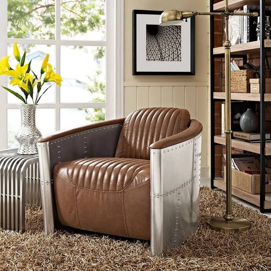 zado-industrial-loft-black-barrel-accent-chair-pu-leather-upholstery-1