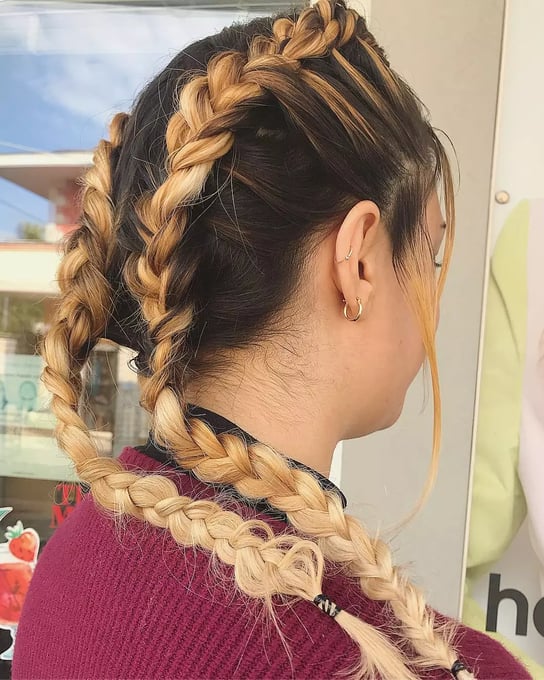 Double French Braid