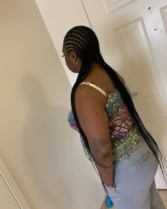 Feed in Braids to The Back