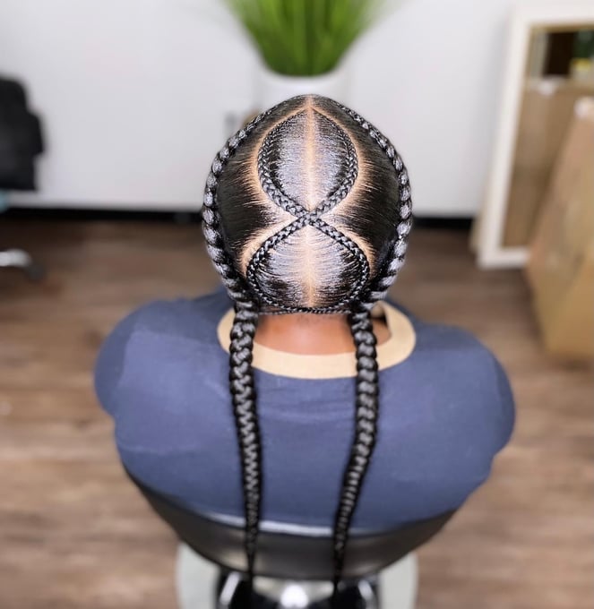 2 Feed in Braids with Design 