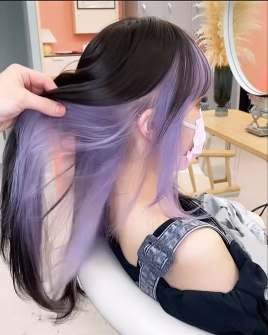 purple peekaboo hair