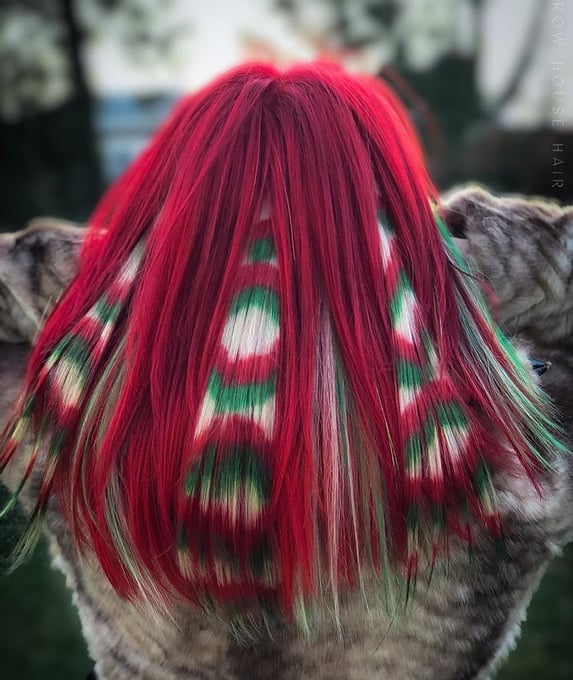 christmas hairstyles color