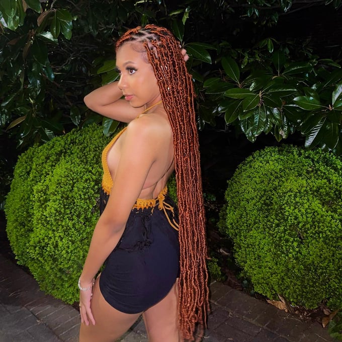 ginger faux locs