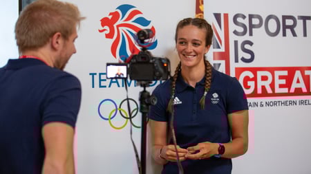 Mallory Franklin during the Tokyo 2020 canoeing team announcement event on the 10th October at the Foreign and Commonwealth Office in London in the United Kingdom.