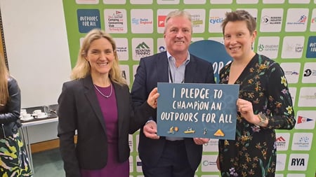 Ashley Mecalfe, PAddle UK CEO, and MPs at Outdoor for All launch