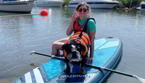 Jessica Toale on her paddleboard