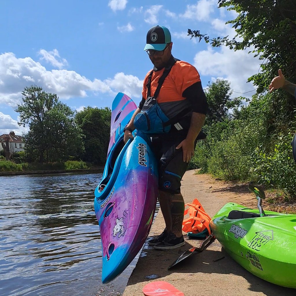 Getting out of the water at Rowntree Park