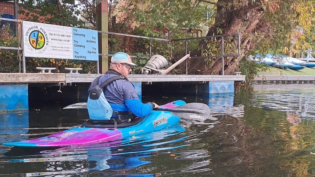 Getting on the water in a kayak