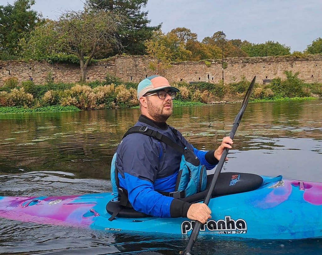 Paddler on the River Soar