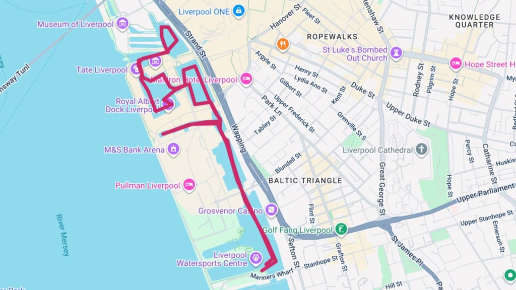 Map of Liverpool's docks