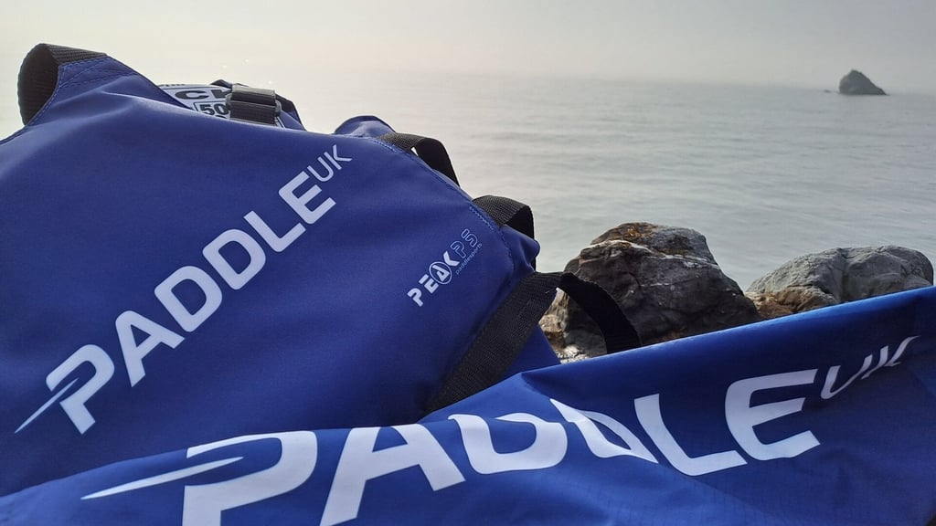 Paddle UK kit on a wall in Torbay