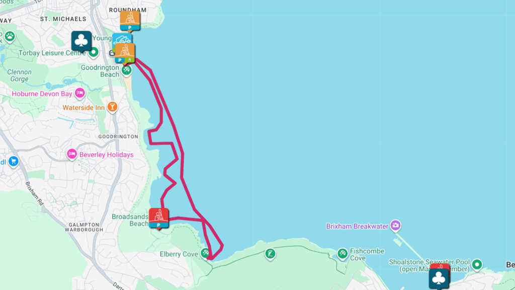 Map of Goodrington Sands